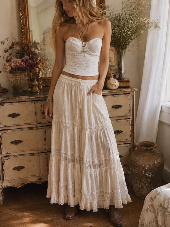 Smoothie Other - Renaissance Rose by Smoothie Vintage White Corset Bra, Size 36B